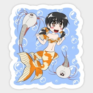 Goldfish Mermaid with Triops Sticker